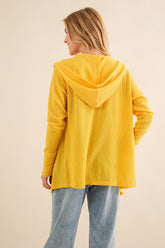 Thermal Hooded Open Front Cardigan with Pockets And the Why